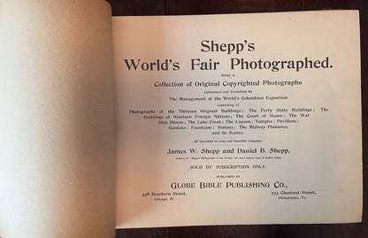 Shepp's World Fair Photographed by James W Shepp and Daniel B Shepp title page