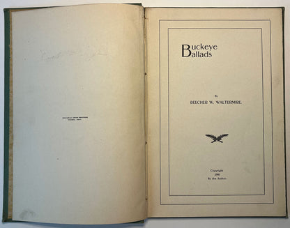 Buckeye Ballads by Beecher Waltermire title page