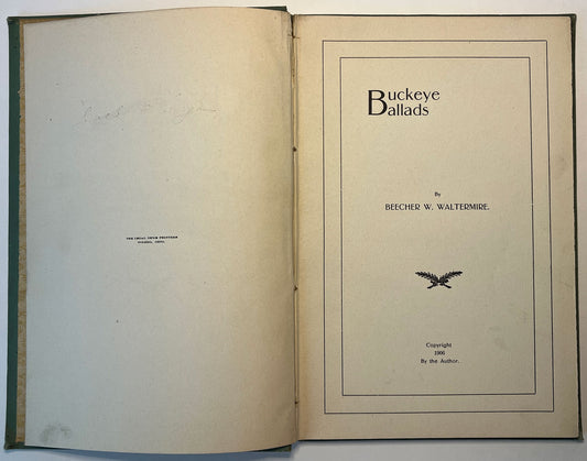 Buckeye Ballads by Beecher Waltermire title page
