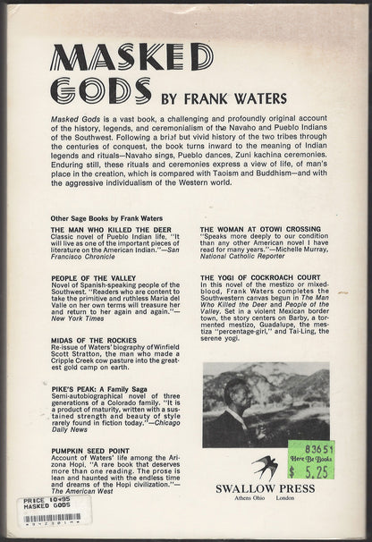 Masked Gods: Navaho & Pueblo Ceremonialism by Frank Waters back cover