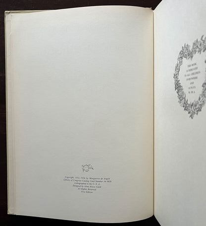 Copyright page of Book of Nursery and Mother Goose Rhymes by Marguerite de Angeli