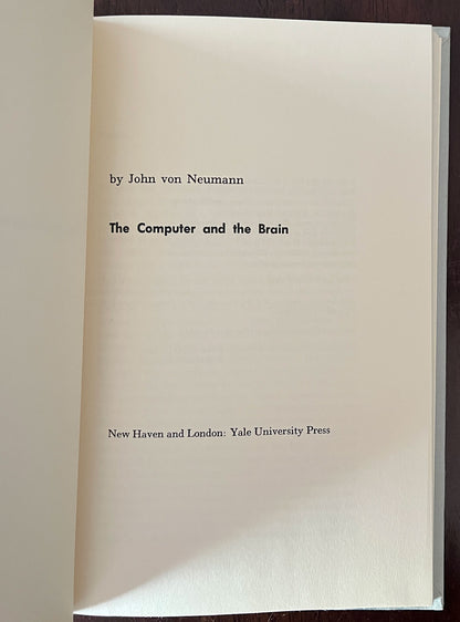 The Computer and the Brain by John von Neumann title page