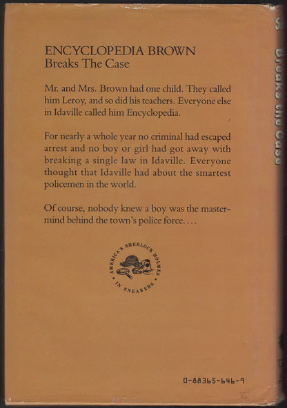 Encyclopedia Brown Breaks the Case by Donald Sobol back cover