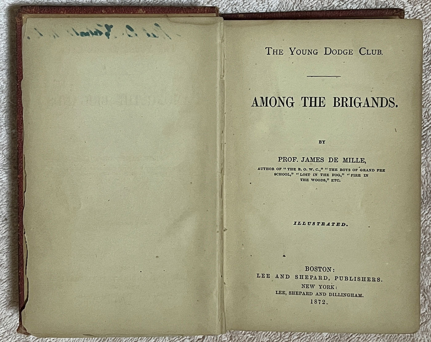 Among the Brigands by Prof. James De Mille title page