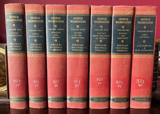 George Washington by Douglas Southall Freeman 7 volume set