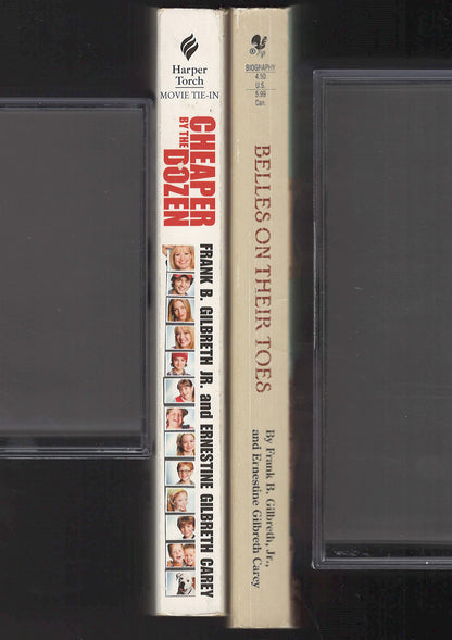 Cheaper by the Dozen and Belles on Their Toes spines