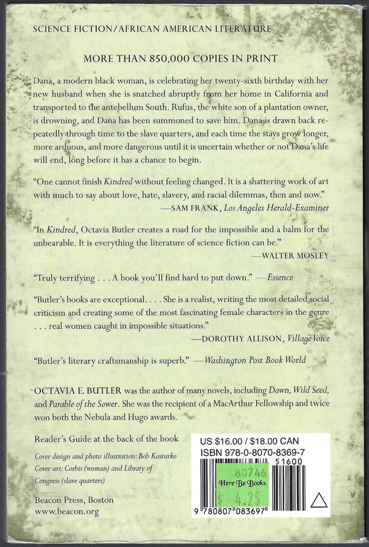 Kindred by Octavia Butler back cover