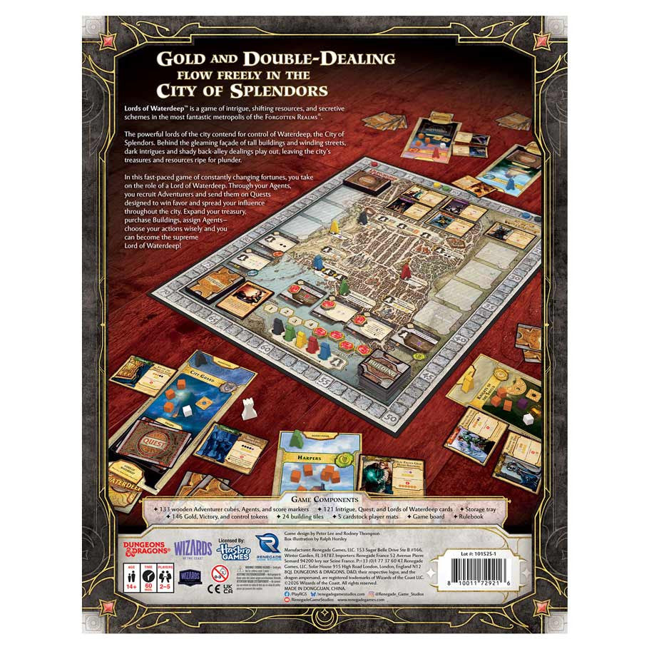 Lords of Waterdeep back of box