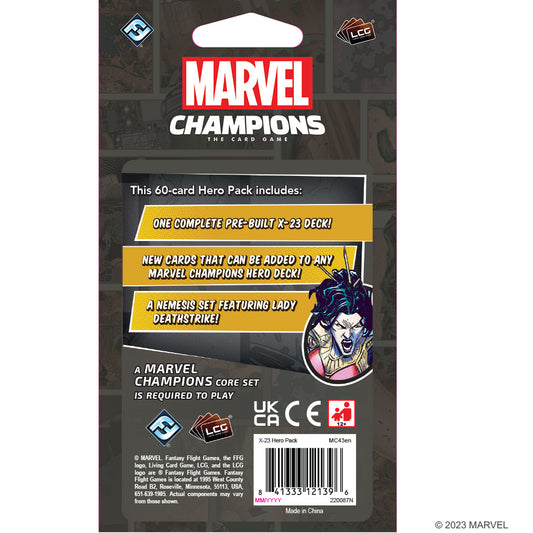 Marvel Champions: X-23 Hero Pack back