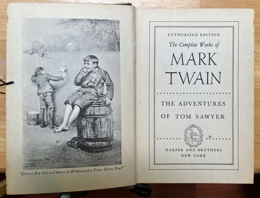 Mark Twain The Adventures of Tom Sawyer title page