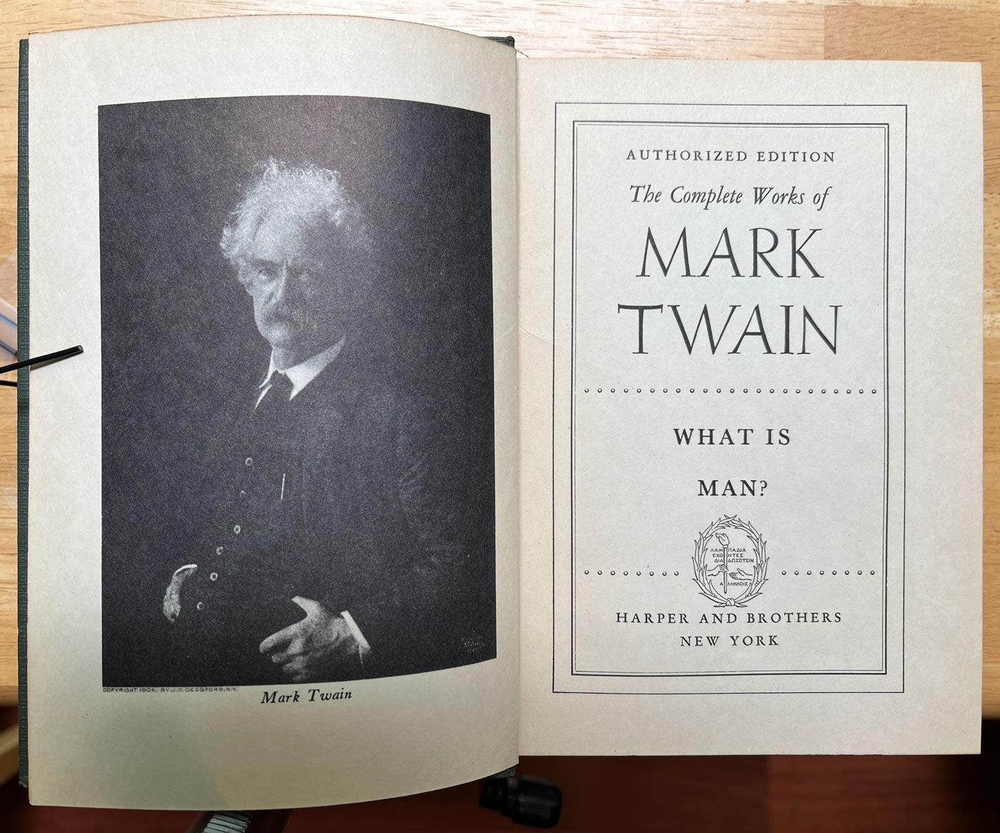 Mark Twain What is Man? title page