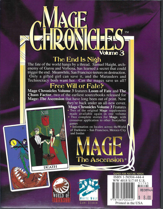 Mage Chronicles Vol 3 back cover