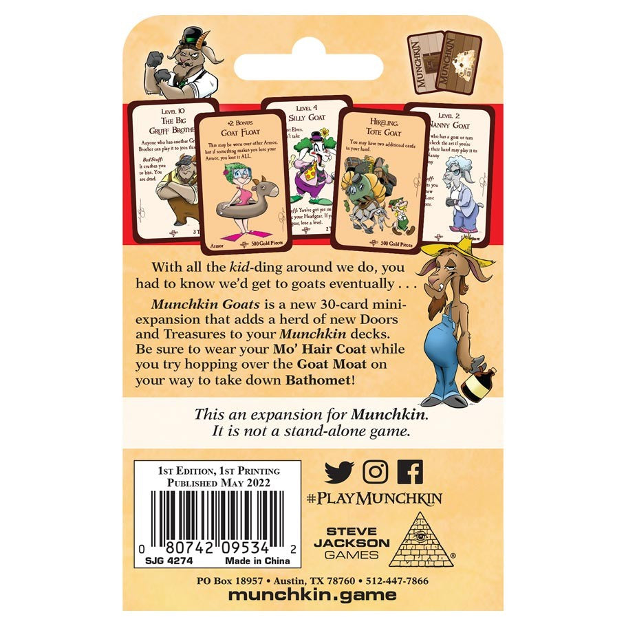 Munchkin Goats back of package