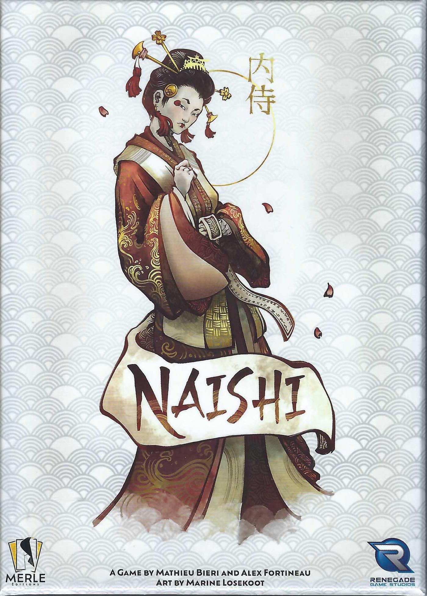 Game box for Naishi with a character in traditional attire on a white background