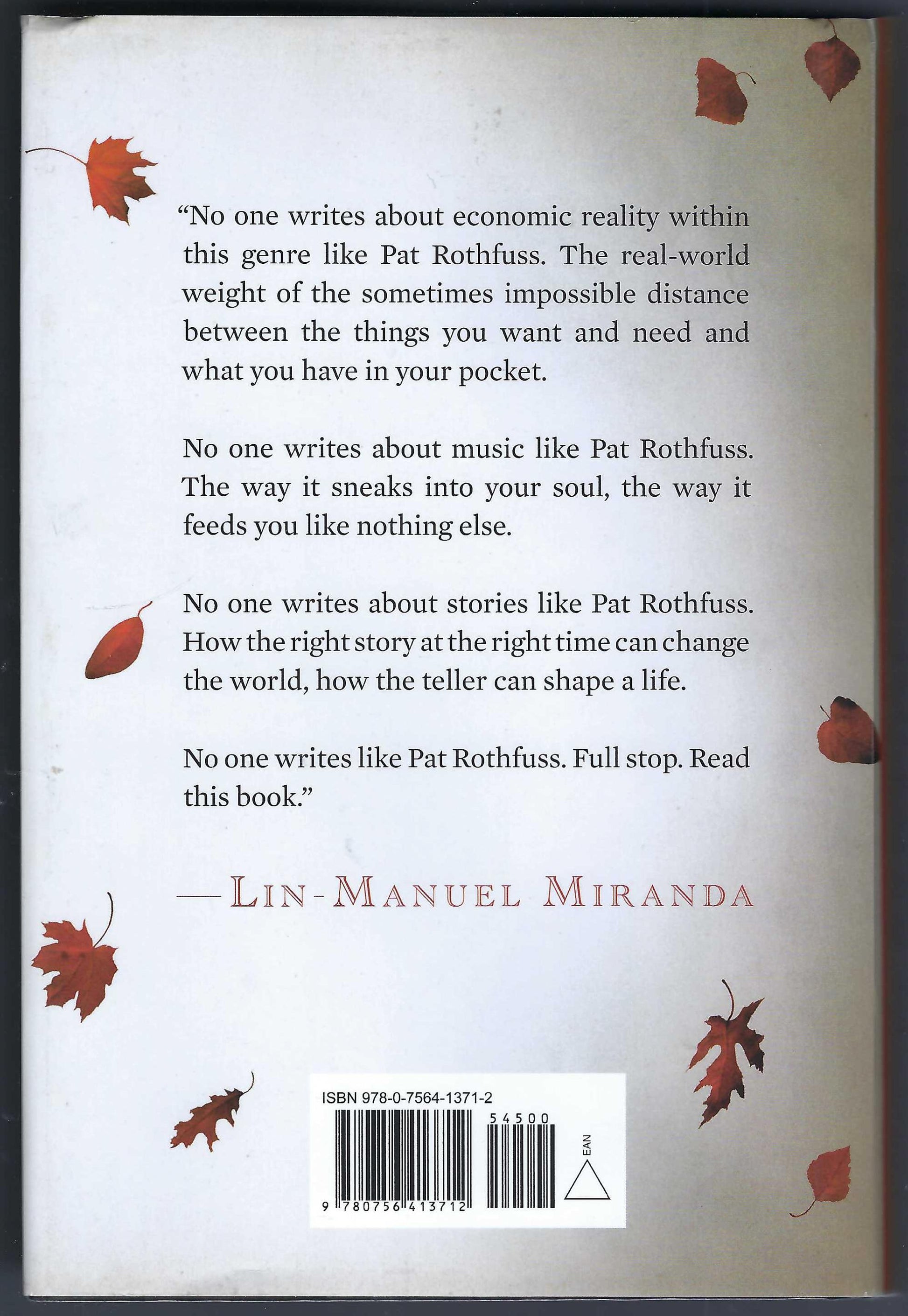 The Name of the Wind by Patrick Rothfuss back cover