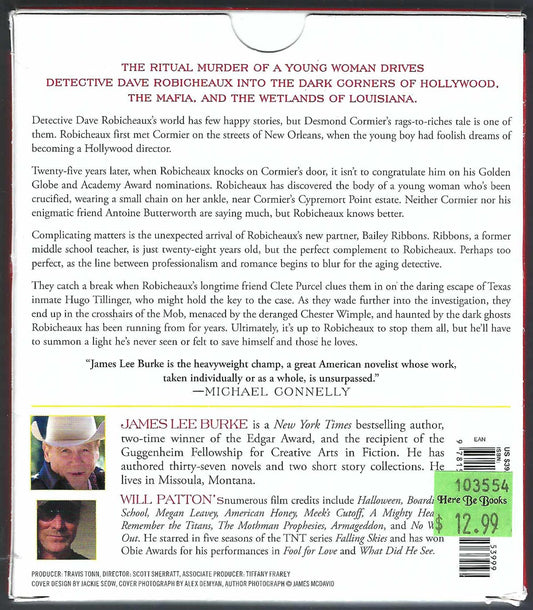 New Iberia Blues Audio Book by James Lee Burke back of box