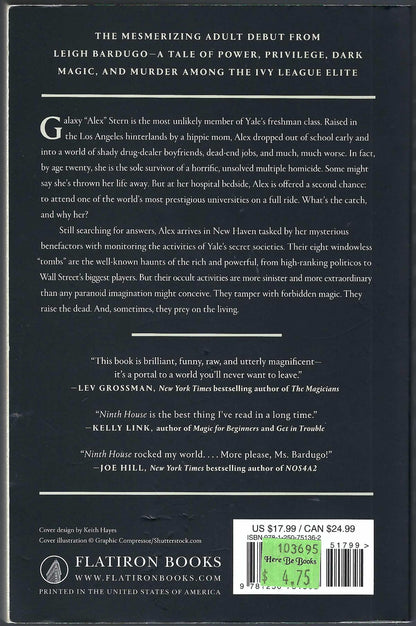 Back cover of Ninth House by Leigh Bardugo