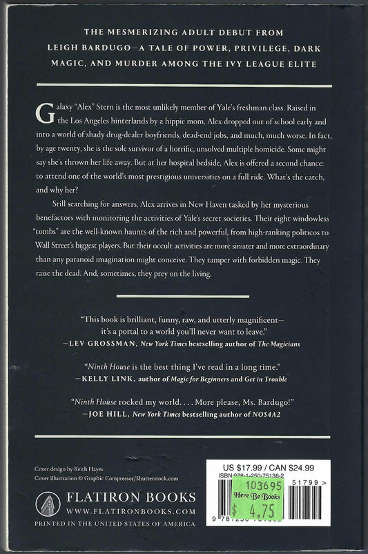 Back cover of Ninth House by Leigh Bardugo