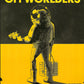 Front cover of Offworlders with a person in space gear on a black and yellow background.