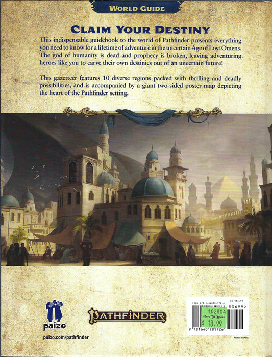 Pathfinder Lost Omens World Guide back cover