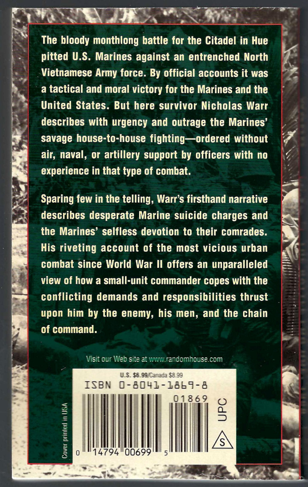 Phase Line Green by Nicholas Warr back cover