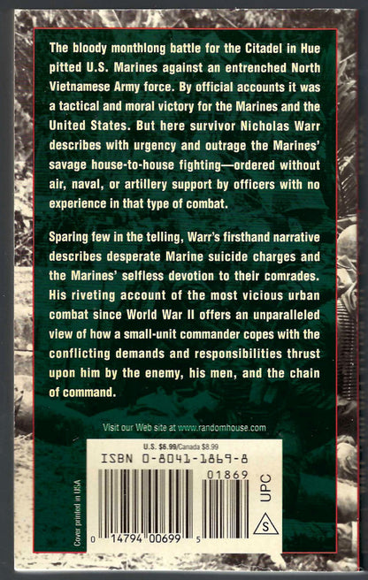 Phase Line Green by Nicholas Warr back cover