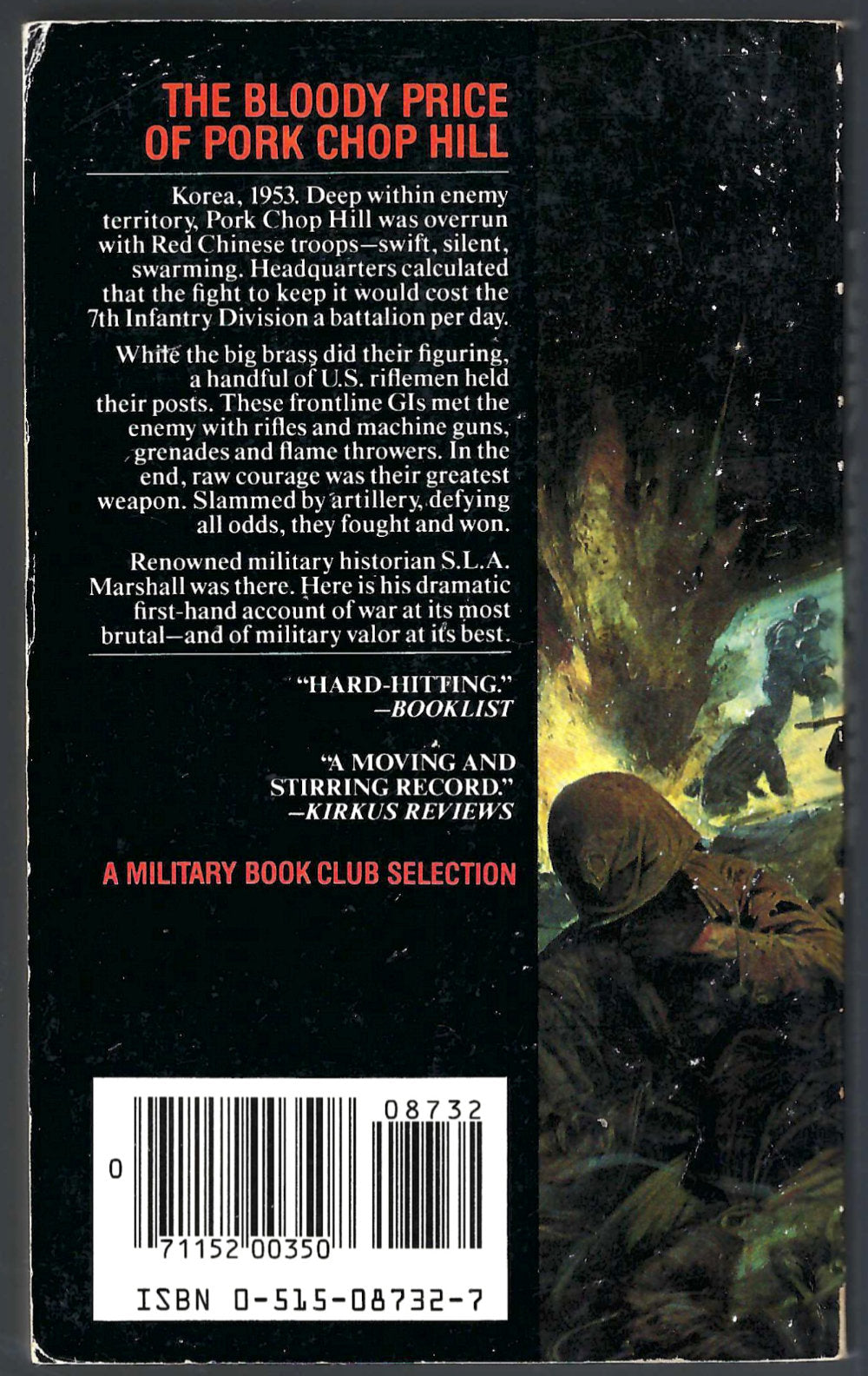 Porkchop Hill by S.L.A. Marshall back cover