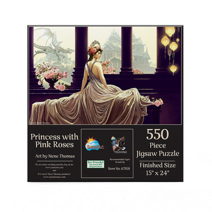 Princess with Pink Roses by Nene Thomas 550 Piece Jigsaw Puzzle