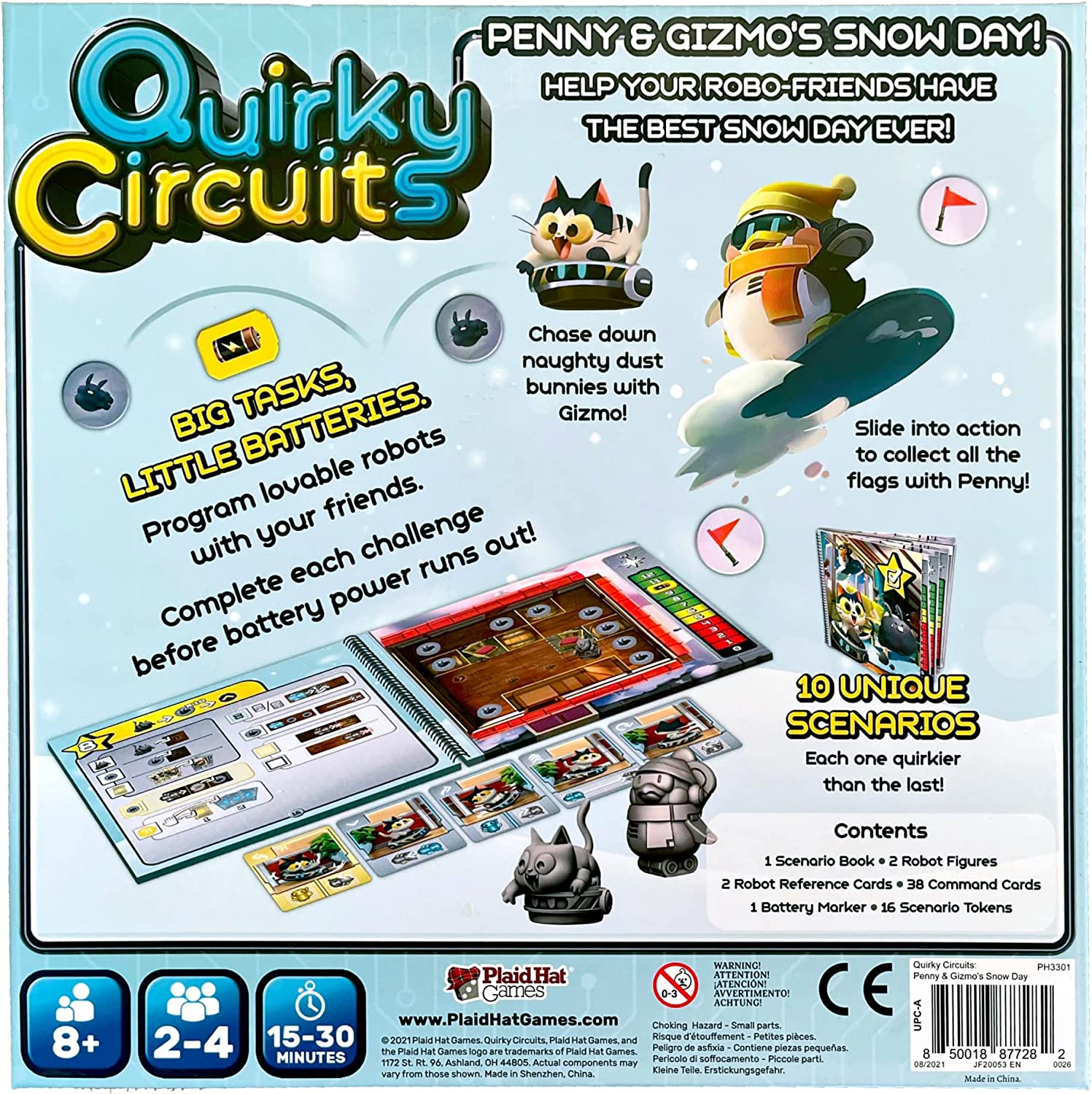Quirky Circuits Penny and Gizmo's Snow Day back of box
