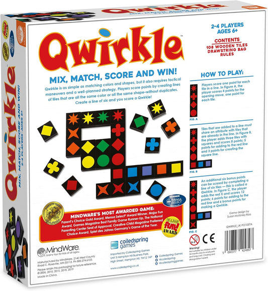 Qwirkle back of box.