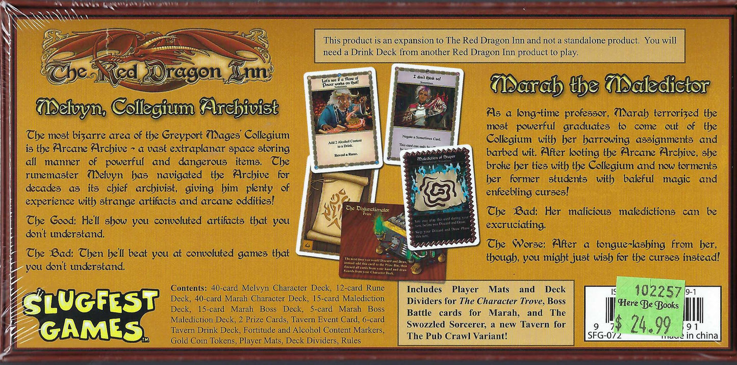 Red Dragon Inn Allies: Melvyn vs. Marah back of box