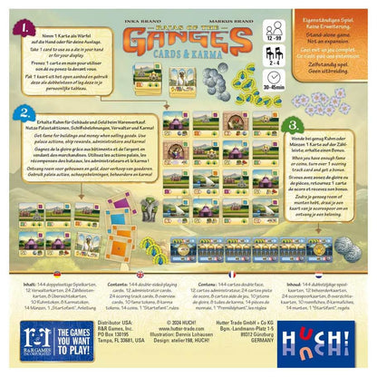 Rajas of the Ganges: Cards & Karma back of box
