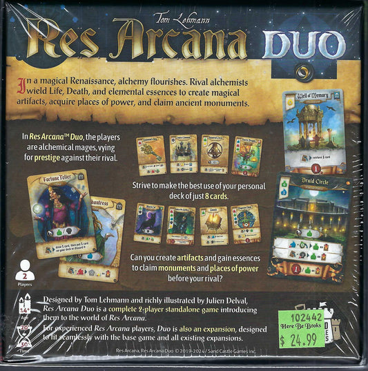 Res Arcana Duo back of box