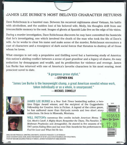 Robicheaux Audio Book by James Lee Burke back of box
