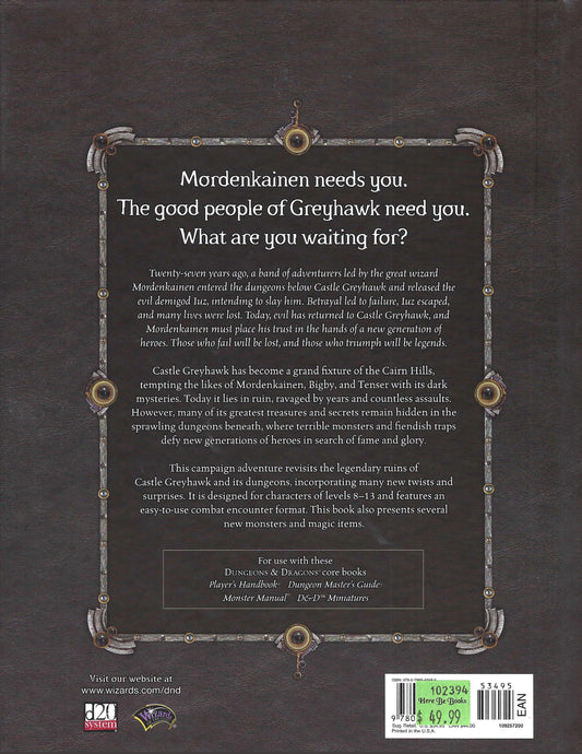 Expedition to the Ruins of Greyhawk back cover