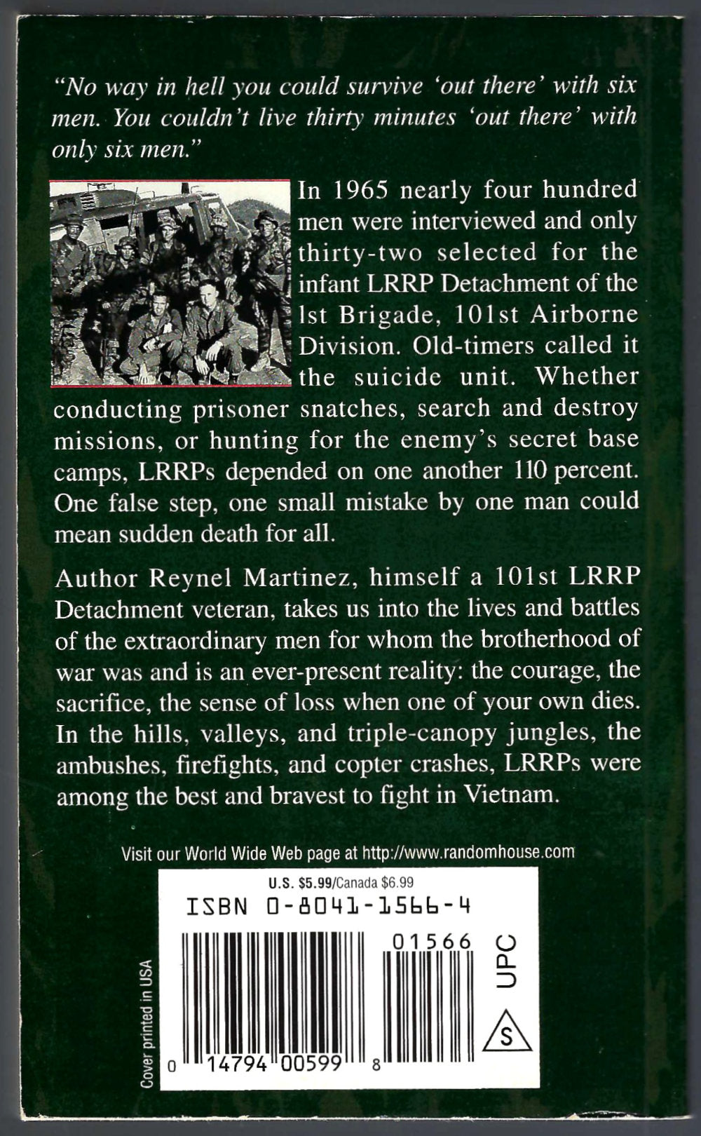 Six Silent Men by Reynel Martinez back cover