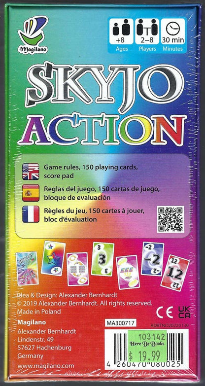 Skyjo Action back of box