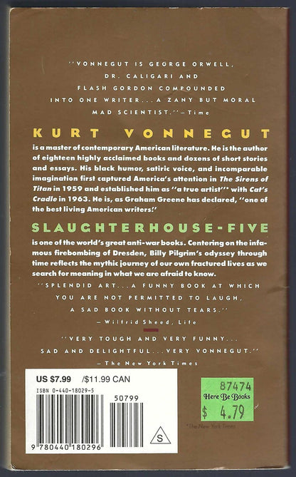Slaughterhouse-Five by Kurt Vonnegut back cover