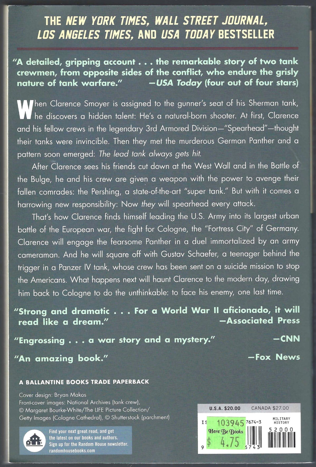 Spearhead by Adam Makos back cover