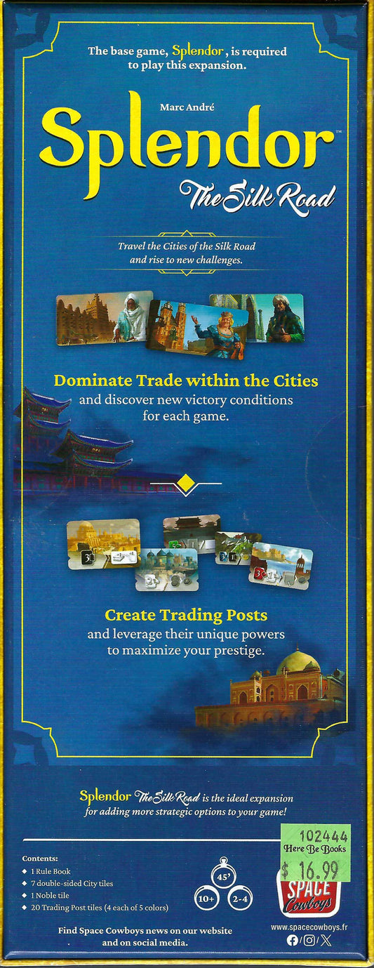 Splendor The Silk Road expansion back of box