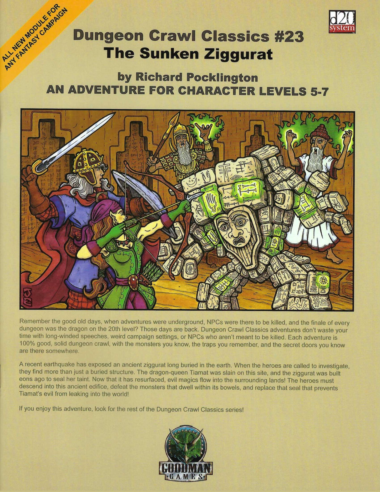 The Sunken Ziggurat front cover of module