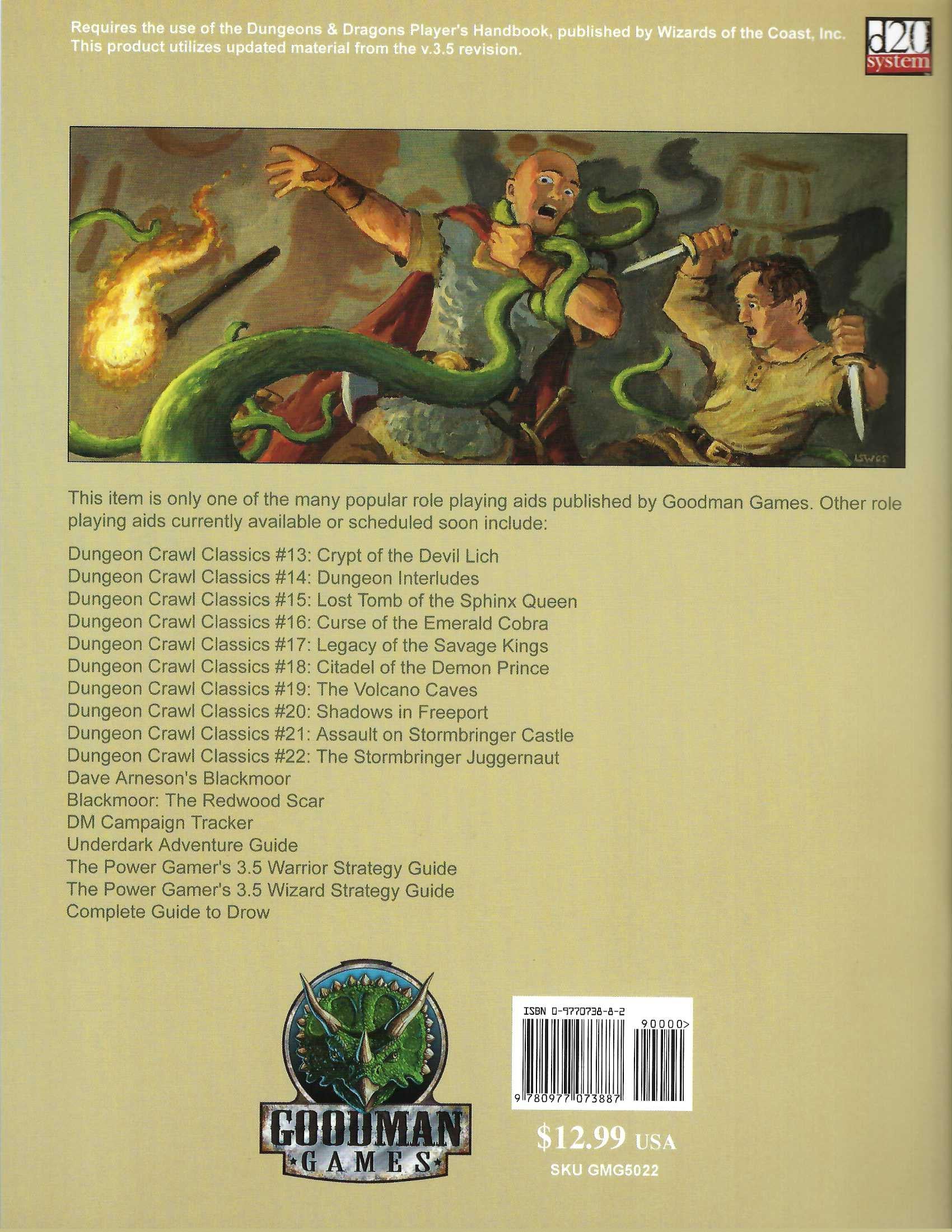 The Sunken Ziggurat back cover of module