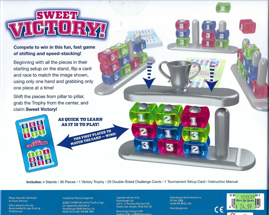 Sweet Victory! back of box
