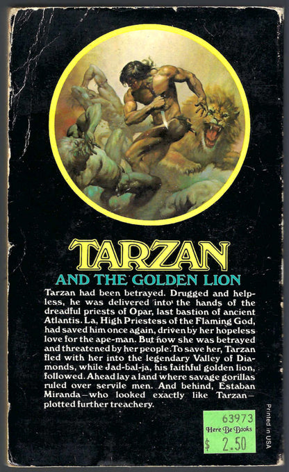 Tarzan and the Golden Lion by Edgar Rice Burroughs back cover