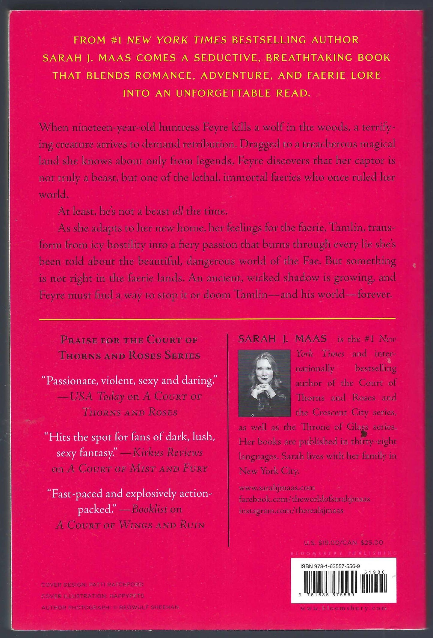 A Court of Thorns and Roses by Sarah Maas back cover