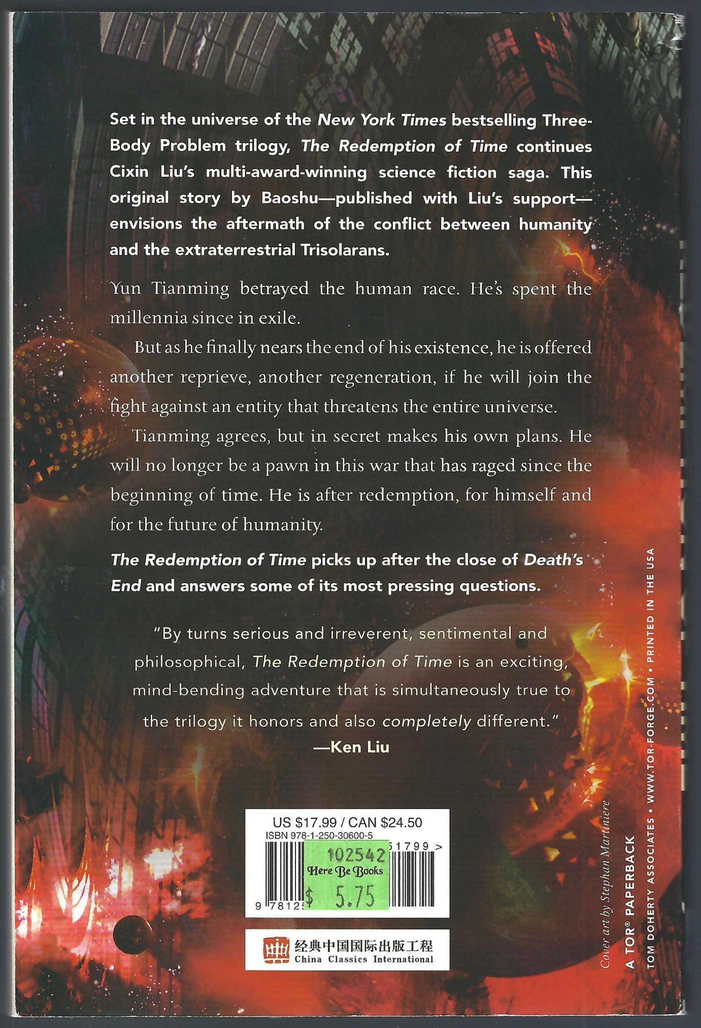 Redemption of Time by Baoshu back cover