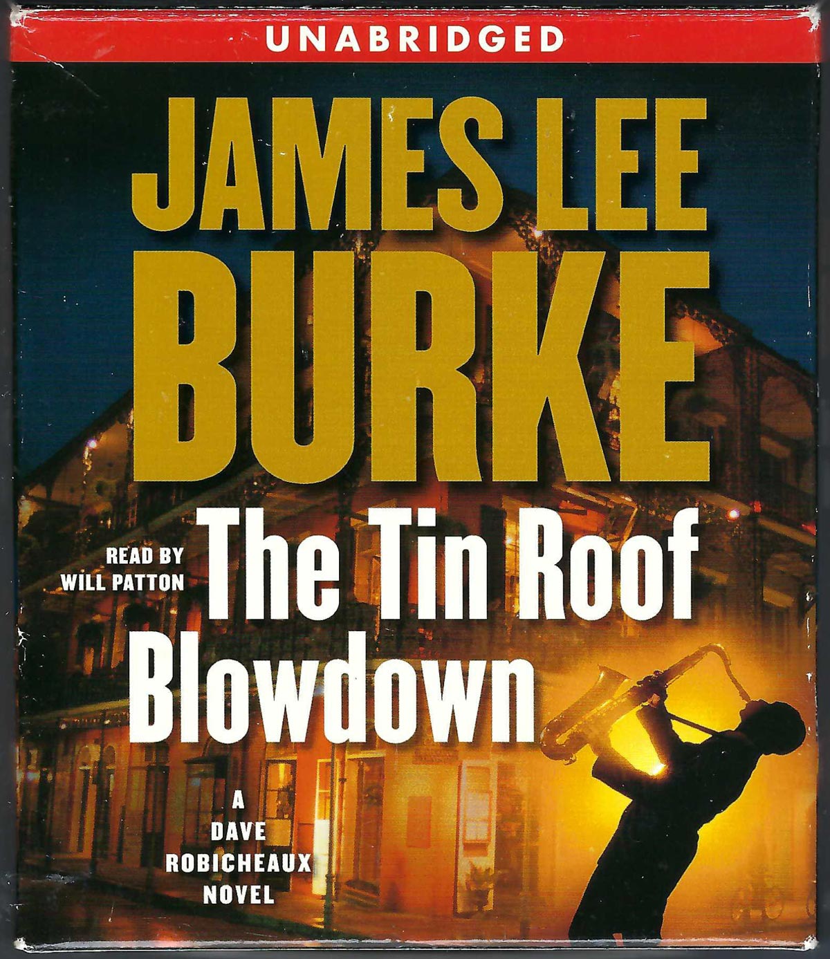 Tin Roof Blowdown Audio Book by James Lee Burke front of box