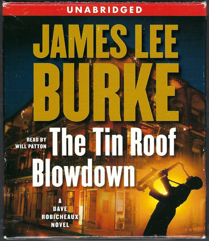 Tin Roof Blowdown Audio Book by James Lee Burke front of box
