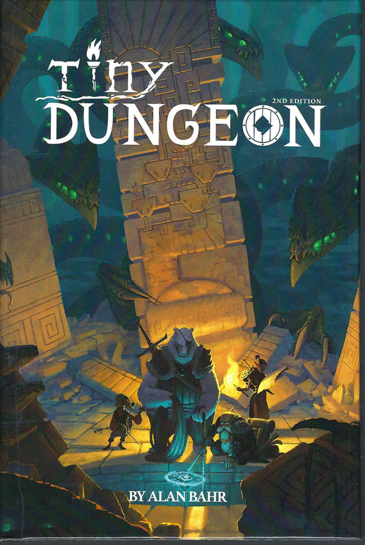 Cover of 'Tiny Dungeon' by Alan Bahr with fantasy-themed artwork.