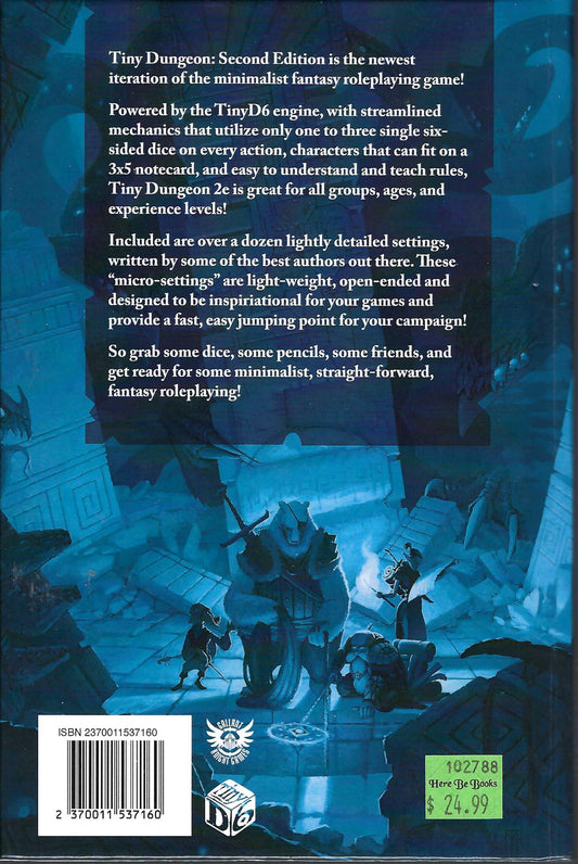 Back cover of 'Tiny Dungeon: Second Edition' 